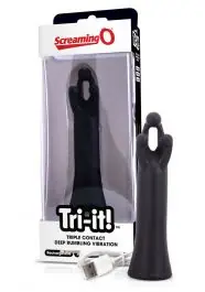 Tri-It Charged Clitoral Vibe (Black) New Arrival