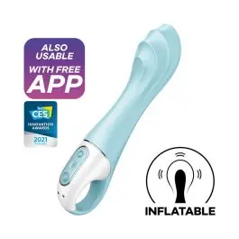 Satisfyer Air Pump Vibrator 5 Inflatable with App (Blue) Buy Today