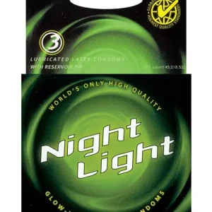 Final Sale Night Light Glow In The Dark Condom - Box Of 3