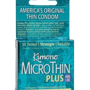 Fresh Stock Kimono Micro Thin Aqua Lube Condom