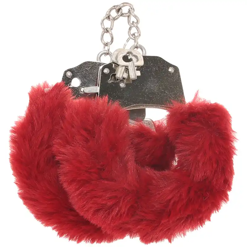 Bargain Ouch!HeavyDutyFluffyCuffsinBurgundy