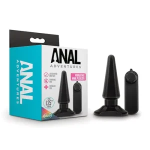 Blush Anal Adventures Basic Vibrating Anal Pleaser - Black Bulk Order