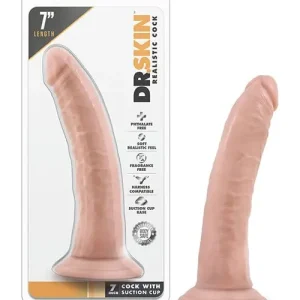 Blush Dr. Skin 7" Cock with Suction Cup - Vanilla Editor’s Pick