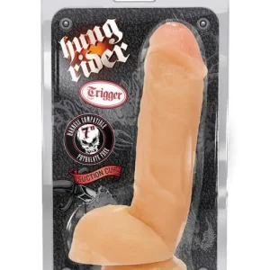 Blush Hung Rider Trigger 7" Dildo with Suction Cup - Flesh Last Chance