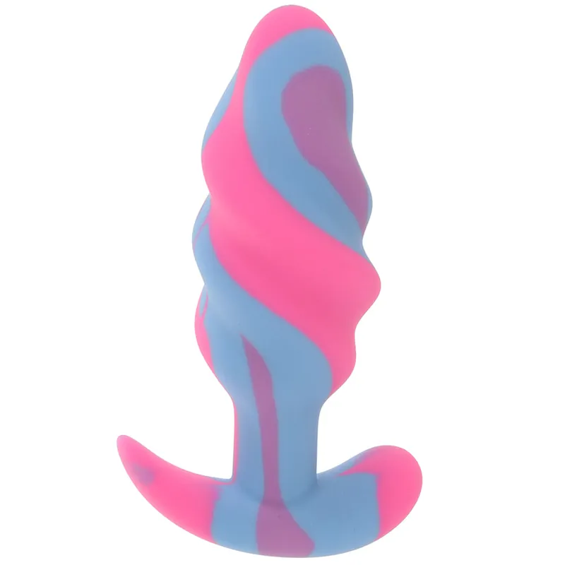 CreatureCocksUnicornSwirlSiliconeButtPluginMedium Money Back Guarantee
