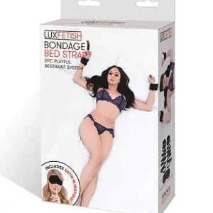 Lux Fetish Bondage Bed Strap Restraint System - 2 Piece Set Free Returns