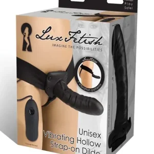 No Minimum Order Lux Fetish Unisex Vibrating Hollow Strap On Dildo