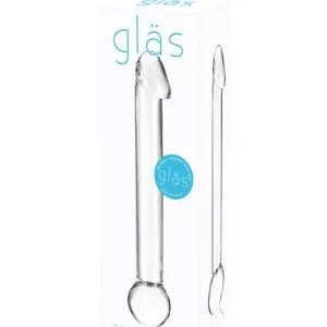 Affordable Glas 7" Realistic Head Glass Dildo - Clear