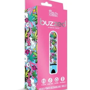 Buzzed 3.5" Rechargeable Bullet - Stoner Chick Blue Same Day Shipping