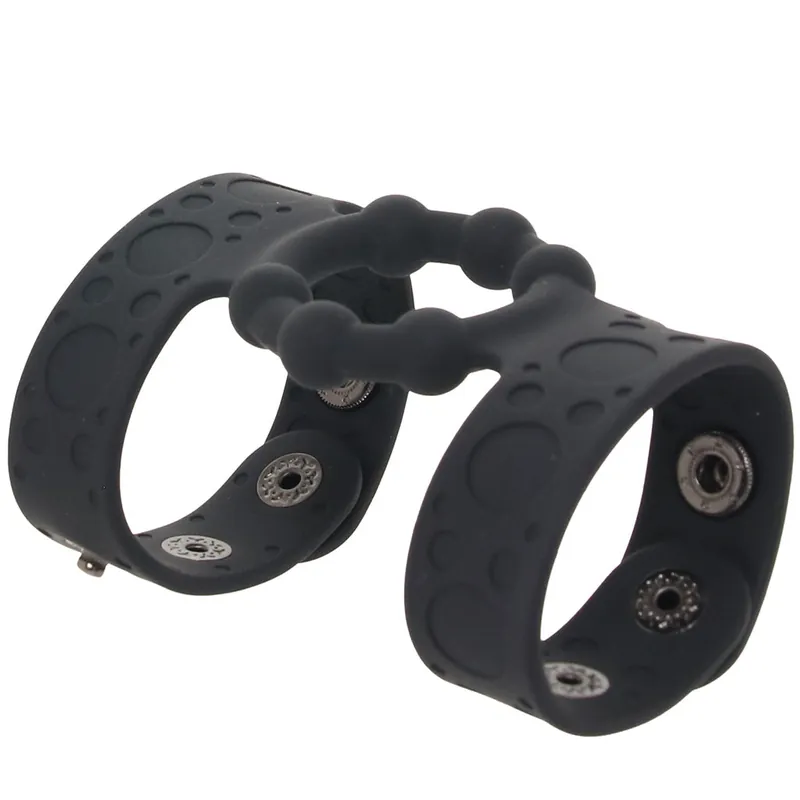 Buy Online MagicBeadedCockRingwithAdjustableBallStraps