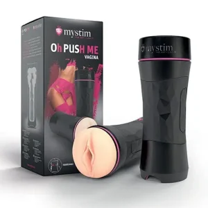 In Demand Mystim Oh-Pushme Vagina - Black