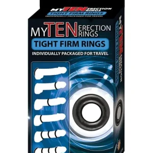 Sale My Ten Erection Rings Tight Firm Rings - Black