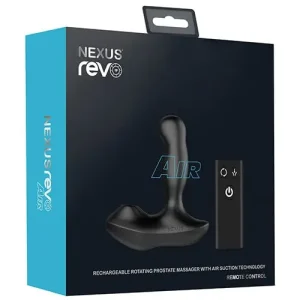 Top Rated Nexus Revo Air Rotating Prostate Massager with Suction - Black