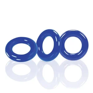 Time-Limited Oxballs Willy Rings - Blue Pack Of 3
