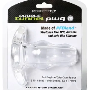 Clearance Perfect Fit Double Tunnel Plug Medium - Clear