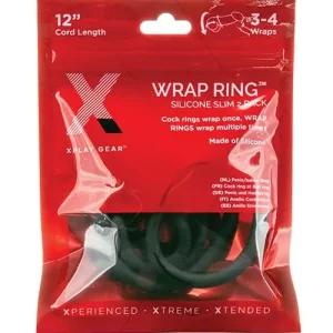 XPlay Gear Silicone 12" Slim Wrap Ring - Black Pack Of 2 One Day Deal