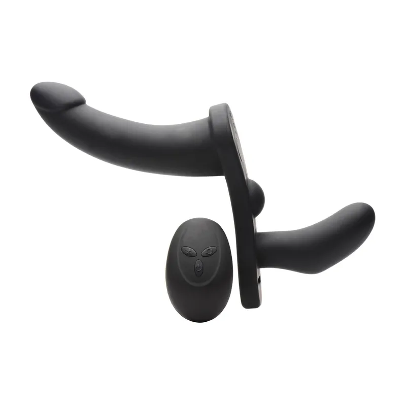 Get Yours DoubleTake10XVibratingDoublePenetrationStrap-OnHarness