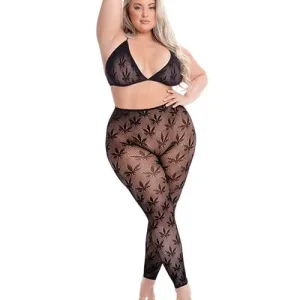 Top Rated Pink Lipstick All About Leaf Bra & Leggings