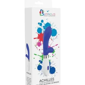 Buy Today Shots Luminous Achilles Silicone 10 Speed Rabbit Vibrator - Royal Blue