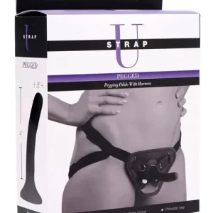 Crafted Strap U Pegged Pegging Dildo with Harness