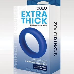 ZOLO Extra Thick Silicone Cock Ring - Blue Limited Offer