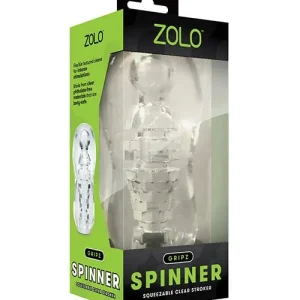 ZOLO Gripz Spinner Stroker - Clear Special Discount