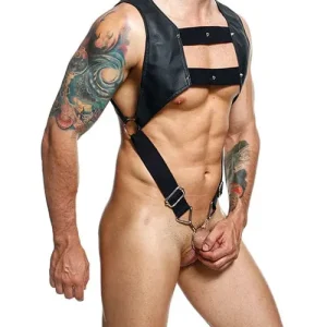 Buy Direct Dngeon Croptop Harness Cockring Black One Size Fits Most