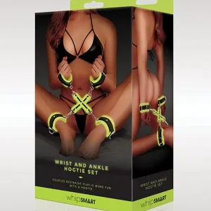 Brand New Whip Smart Glow In The Dark Wrist & Ankle Hogtie Set