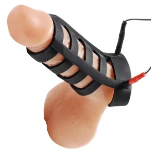 PowerCageSiliconeE-stimCockAndBallSheath New Arrival
