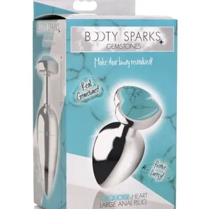 Booty Sparks Gemstones Turquoise Heart Anal Plug Next Day Delivery