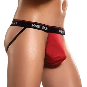 100% Silk Jock Strap Red Flash Sale