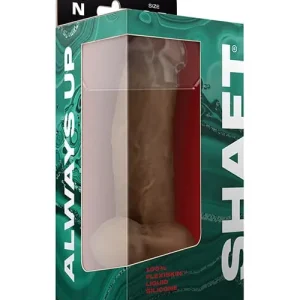Certified Shaft Model N Flexskin Liquid Silicone Dong with Balls - Oak