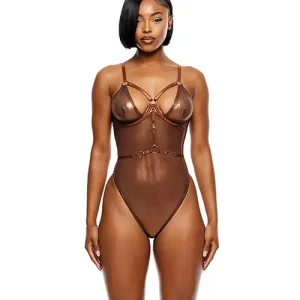Liquid Metal Metallic Mesh Teddy - Metallic Copper LG Free Returns