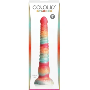 Colours Stacked 9" Dildo - Red/Gold Cheap