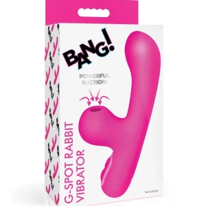 Bang! 10X G-Spot Rabbit Vibrator with Suction - Pink Flash Sale