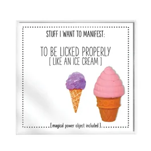 Buy Online Warm Human To Be Licked Properly Mini Card & Charm