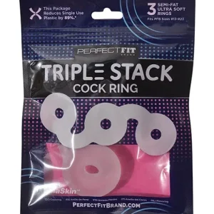Free Returns Perfect Fit Triple Donut Ring - Clear