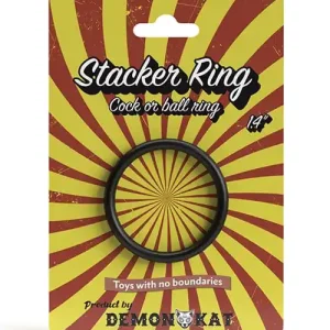 Demon Kat Stacker Ring - Black Secure Checkout