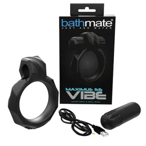 Bathmate Maximus Vibe 55 Cock Ring - Black Direct From Factory