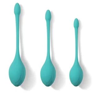 Bluebell Floral 3 Size & Weight Kegel Ball Exercise Set - Blue Certified