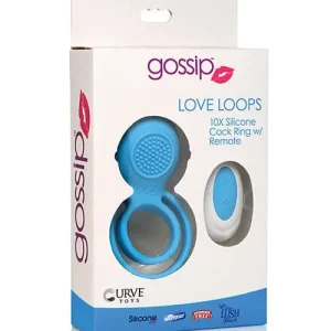 Bulk Order Curve Toys Gossip Love Loops 10x Silicone Cock Ring with remote