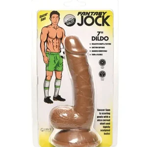 Curve Toys Jock Soccer Sam 7 Inch Dildo with balls - Dark Top Pick