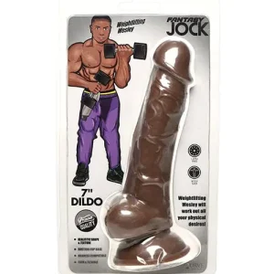 Curve Toys Jock Weightlifting Wesley 7 Inch Dildo with balls - Dark Limited Edition