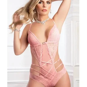 Certified Wonder Teddy W/curve Framing Straps Baby Pink O/s