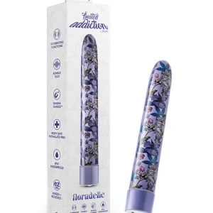 Blush Limited Addiction Floradelic 7 inch Rechargeable Vibe - Purple Mega Sale