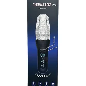 Popular The Male Rose Pro Thrusting Rotating & Vibrating 3D Masturbator - Black