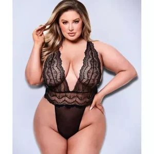 Place Order BaciSexyDeepVLaceTeddy-QBx