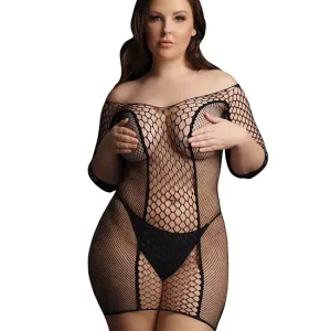DuoNetSleevedMiniDress Instant Buy