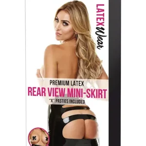 PremiumLatexOpenBackRearViewMiniSkirt-M/l Top Pick