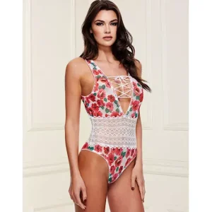 Instant Buy FloralAndLaceTie-frontTeddy